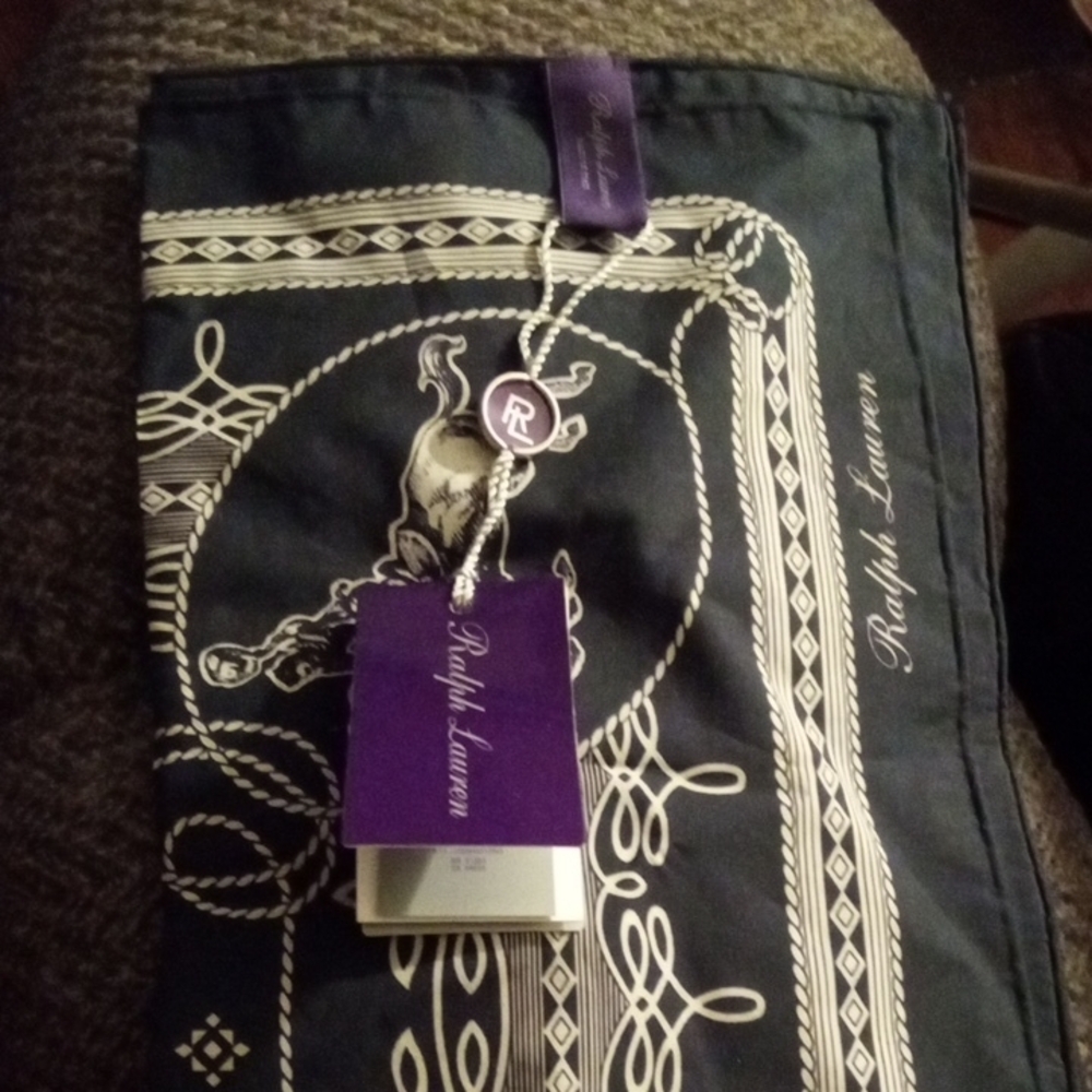 Ralph Lauren Navy and White Scarf